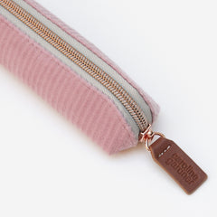 Pink Jumbo Cord Velvet Pencil Case